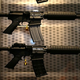 Assault rifles like these were found at Richard Schmidt's house. (Justin Sullivan/Getty Images)